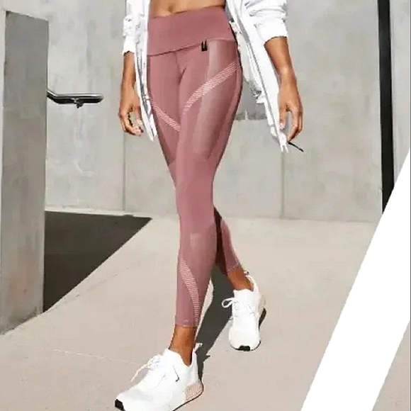 Athleta Pants - Athleta Allison Felix XXS  Reveal Tight Precision High Waisted Mauve Leggings